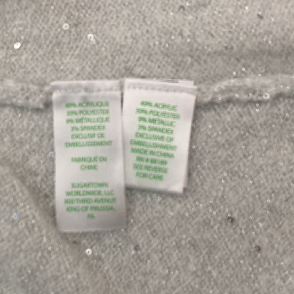 Lilly Pulitzer Light Gray Open Front Cardigan - Picture 7 of 8